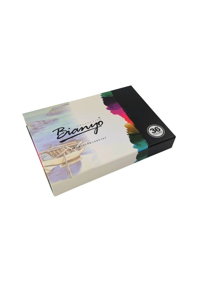 E&d Art Bianyo Aquarelle 36'lı Tablet Taş Sulu Boya Seti - Karton