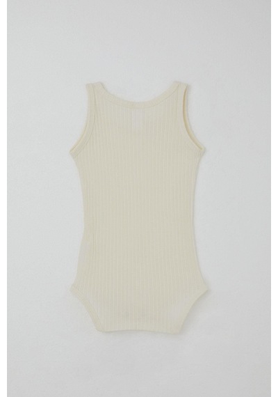 Breeze Kız Bebek Çıtçıtlı Atlet Zıbın Body Jakarlı 9 Ay-3 Yaş, Ekru