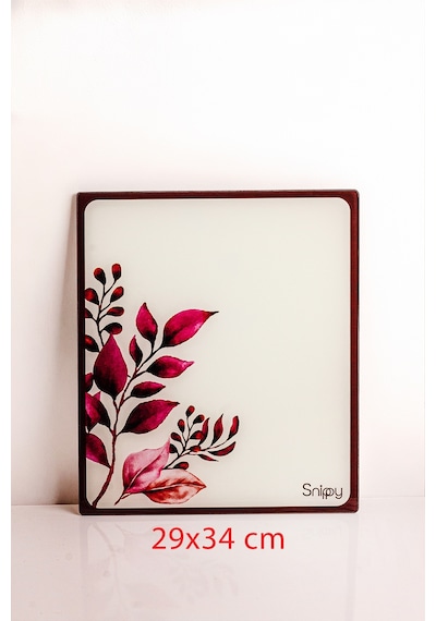 Snippy Bloom - Cam Kesme Tahtası Cam Kesim Panosu Dekoratf Cam Kesim Tablası 29 X 34 Cm Çok Renkli