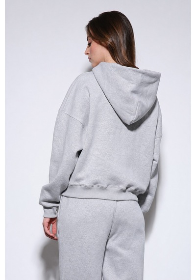 Antioch Kapüşonlu Sweatshirt Kadın Eşofman Takım Kar Melanj