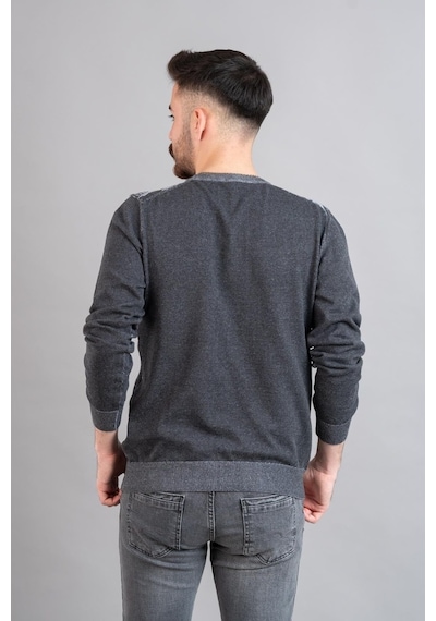 San&Fa Regular Fit Desenli Erkek Triko Kazak