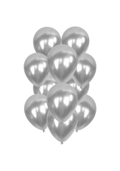 Metalik Balon Gümüş 100lü