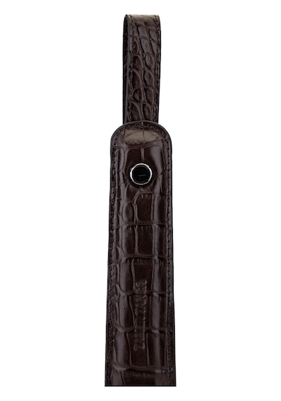 Tamer Tanca Unisex Hakiki Deri Kahverengi Kroko Kerata Çekecek 147 Kerata Sk25-26 Kahve Kroko