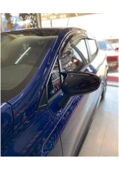 Sts Oto Aksesuar Renault Clio 5 2019 Sonrası Batman Yarasa Ayna Kapağı Piano Black Abs Plastik (02)