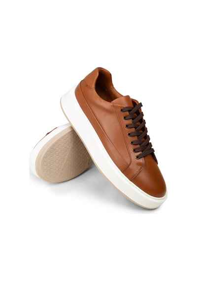 Deery Erkek Taba Renk Hakiki Deri Sneaker Ayakkabı - E4482mtbac01