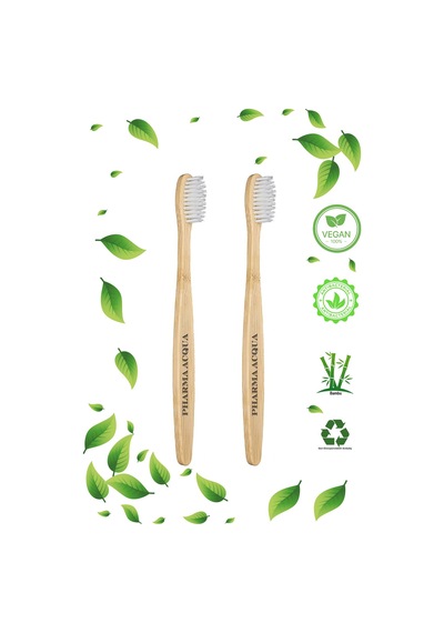 Pharma Acqua 2 Li Beyaz Bambu Diş Fırçası