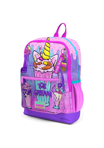 Coral High Kids Pembe Mor Milkshake Dondurma Desenli Okul Sırt Çantası 23749