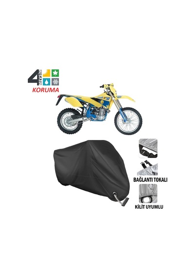 Husaberg Fe 501 Motosiklet Brandası ( Kilit Uyumlu - Siyah
