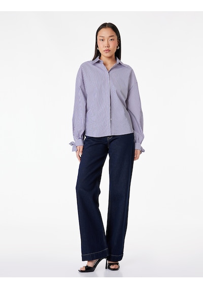 Koton Uzun Kollu Klasik Yaka Pamuklu Çizgili Oversize Gömlek Lacivert Çizgili 6sak60282uw Lacivert Çizgili Koton Uzun Kollu Klasik Yaka Pamuklu Çizgili Oversize Gömlek Lacivert Çizgili 6sak60282uw Lacivert Çizgili