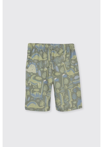 Panço Erkek Çocuk Baskı Detaylı Yeşil 3'lü Pijama Takım