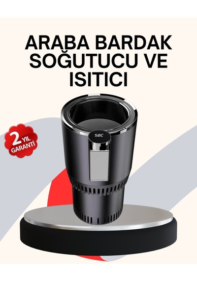 Hepsi Araba Bardaklığı Isıtma Soğutma Ayarlı Çakmak Girişli Akıllı Model Najmaddin Çok Renkli
