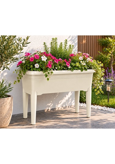 Omnipazar So-vba01 Villa Ayaklı Bahçe Saksı Takımı 33 Litre No 1 Kirli Beyaz 113