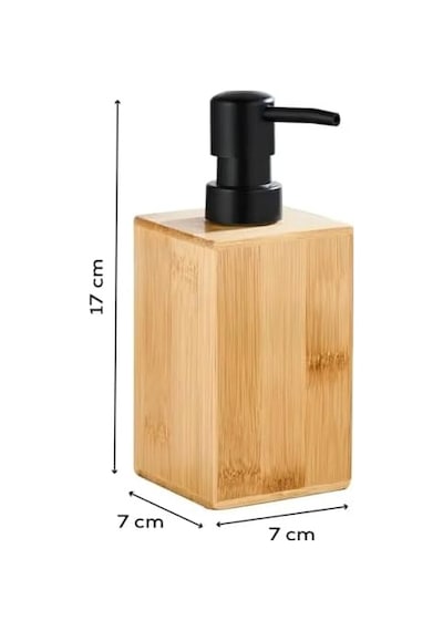 Bambu Sıvı Sabunluk, Modern Siyah Pompalı, 17x7x7 Cm 000 Açık Krem