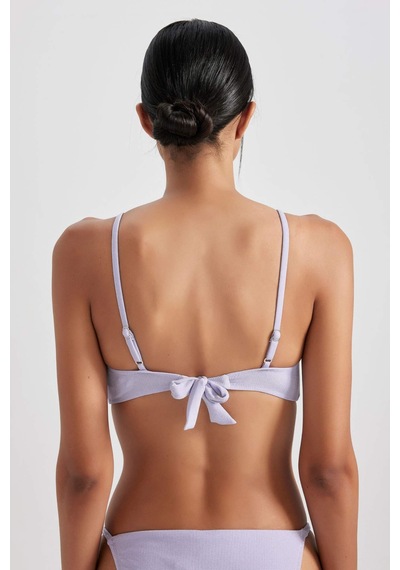 Defacto Fall in Love Regular Fit Simli Kumaş Bikini Üstü B0382AX23HSPR33 Mor