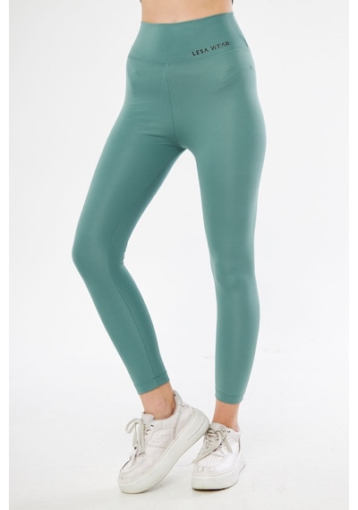 Lesa Wear Yüksek Bel Likralı Toparlayıcı Tayt Çağla Yeşili