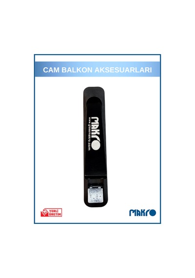 Cam Balkon Açma Kolu Push Kol Siyah