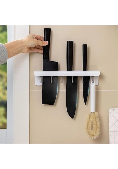 Pratik Çoklu Bıçak Askısı Mutfak Bıçak Düzenleyici Organizer Dayanıklı Bıçaklık Bx40 Renkli