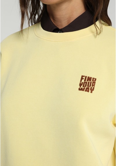 Colin's Colins Regular Fit Yuvarlak Yaka Baskılı Kadın Sari Sweatshirt Cl1082196 Q1.v2 Ylw Sarı