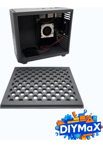 Performans, Şıklık Ve Maksimum Soğutma Nr200p Tasarımlı Raspberry Pi 5 Kasası Fan Yuvalı - Siyah