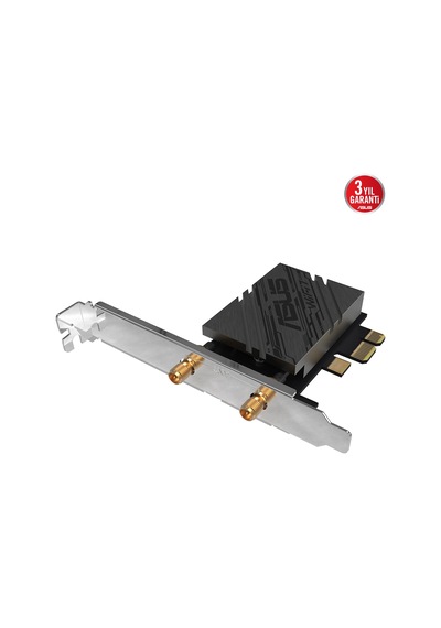 Asus Pce-be92bt, Wıfı7, Be9400, 5764-2882-688mbps, 6ghz-5ghz- 2.4ghz, Bluetooth 5.4, Pcıe Ağ Adaptörü