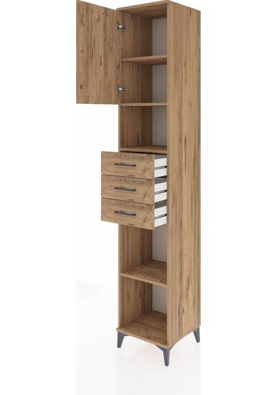 Hyperion Dolap 4 Raflı 3 Çekmeceli Tek Kapaklı 44x44x243 Çam-çam Çam Hyperion Dolap 4 Raflı 3 Çekmeceli Tek Kapaklı 44x44x243 Çam-çam Çam