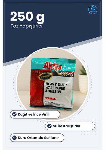 Toz Duvar Kağıdı Yapıştırıcı 250 G Kağıt Ve İnce Vinil Kaplamalar