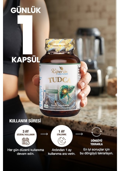 Kiperin TUDCA 250mg | Safra Desteği | 30 Kapsül