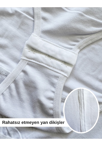 Alya Underwear Kadın Ip Askılı Çıtçıtlı Body, Modal - Pamuk Karışımlı, Kancalı , 2'li Beyaz Paket Beyaz 2'li