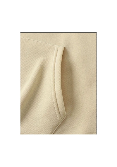 Medinenur Paris Jet Desenli İçi Pamuk Sweatshirt Bej