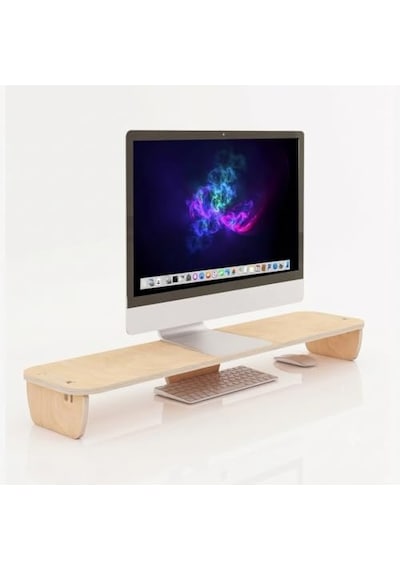 Nita Monitör Standı Ergonomik Monitör Yükseltici, Depolama Alanlı Minimalist Masa Düzenleyici