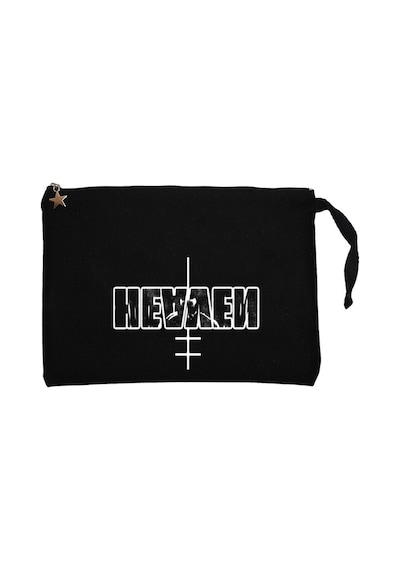 Marilyn Manson Heaven Siyah Clutch Astarlı Cüzdan / El Çantası Siyah