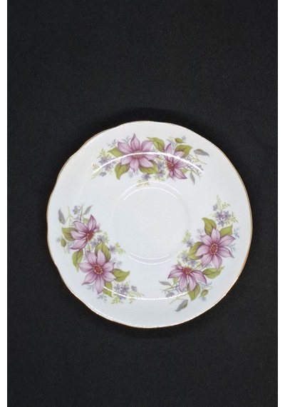 Royal Kent Bone China Çiçekli Duble Kahve Fincanı 130 Ml Pembe