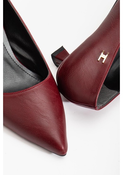 Suins Molina Model Kadın Mini Topuklu Stiletto Ayakkabı Bordo