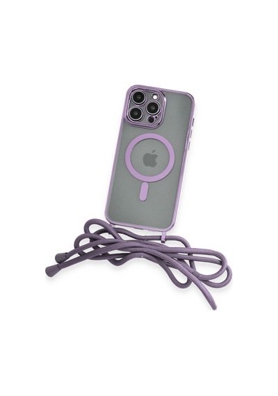 Apple iPhone Uyumlu 12 Pro Kılıf Divo Lazer Askılı Magsafe Kapak - Lila Bzsxx00 1
