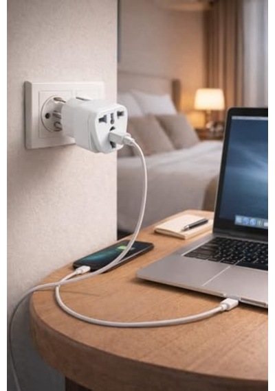 Universal Priz Adaptörü Seyahat Tipi Çoklu Girişli Fiş Dönüştürücü Eu Us Uk Au  220v 110v Dönüştürücü Taşınabilir Kompakt Adaptör