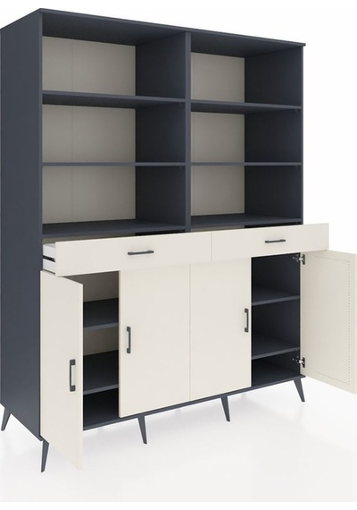 Kronos Gardrop 10 Raflı 2 Çekmeceli 4 Kapaklı 176x59x221 Antrasit-aytaşı Aytaşı Kronos Gardrop 10 Raflı 2 Çekmeceli 4 Kapaklı 176x59x221 Antrasit-aytaşı Aytaşı
