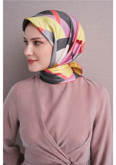 Armine Saf İpek Twill Eşarp 9633d 85 Koyu Mürdüm Mor