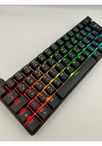 T60 Siyah Renk Mavi Switch Mekanik Kablolu Klavye Gaming Driverli Oyuncu Klavyesi T60 Mini Q