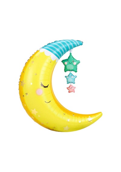 Uyuyan Ay Folyo Balon 77 Cm