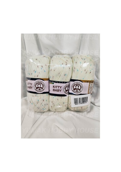 Kıtty Baby Benekli El Örgü İpi 3 Adet 100gr. - Renk: 377