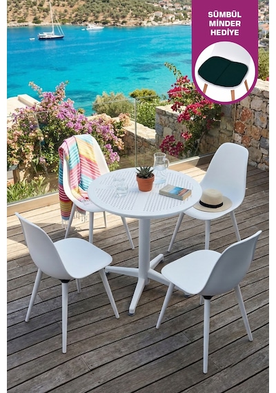 Vilinze Tilia Plastik Bahçe Balkon Bistro Seti Katlanır Masa 60 60 Cm 1+4 Set Tilia-beyaz-eames4-beyaz-beyaz Diğer Vilinze Tilia Plastik Bahçe Balkon Bistro Seti Katlanır Masa 60 60 Cm 1+4 Set Tilia-beyaz-eames4-beyaz-beyaz Diğer