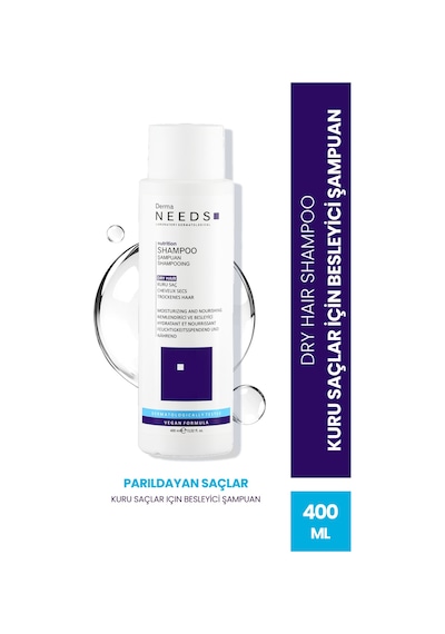 Derma Needs Yıpranmış Ve Kuru Saçlar İçin Şampuan 400 ML Besleyici Biotinli, B5 Vitaminli, Protein Sülfatsız