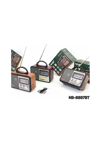 Nns Ns-8897 Orta Boy Retro, Nostaljik, Ahşap Tasarım Radyo 4490