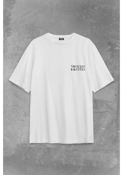 Turkish Ganster El Mafia Mafya Temalı Sırt Ön Baskılı Oversize Tişört Unisex T-shirt 001