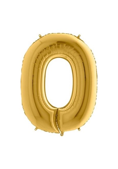 0 Rakamlı 16 İnç Gold Renk Folyo Balon 36 Cm Altın Genel