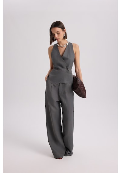 Mai Collection Mai Studios Co. Nagmetah Sırt Pencereli Antrasit Yelek Pantolon Takım Antrasit