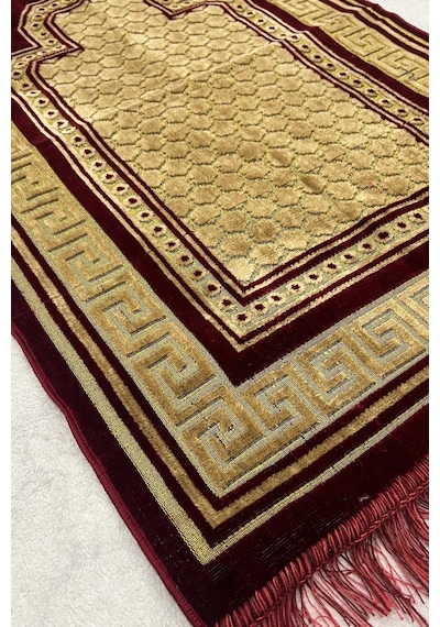 10 Adet Kadife Seccade Bordo 70cmx110cm 400gr Hac Ve Umre Çok Renkli