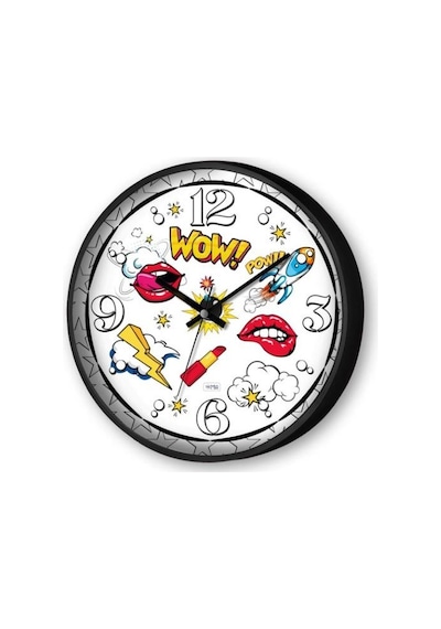 The Mia Duvar Saati Popart 30cm Dvs131 Çok Renkli