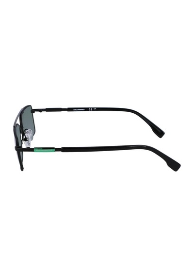 Karl Lagerfeld Kl348s 002 56 Unisex Dikdörtgen Siyah Metal Güneş Gözlüğü