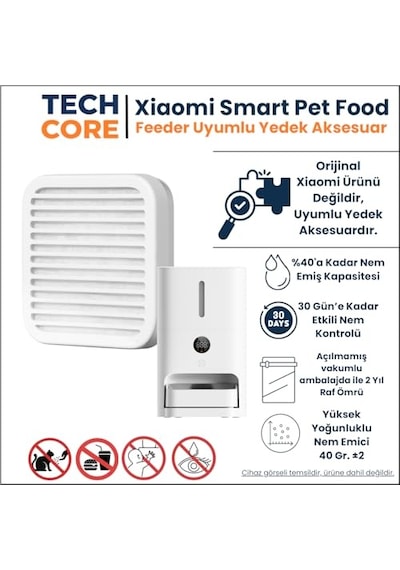 Xiaomi Smart Pet Food Feeder 2 Uyumlu Nem Giderici Kartuş Nem Alıcı Kurutucu Desiccant 3 Adet